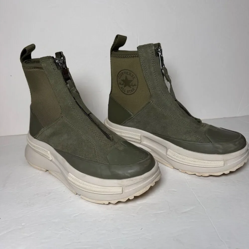 Converse Run Star Legacy Chelsea CX Boots Green Suede A05527C Womens 6.5 Mens 5